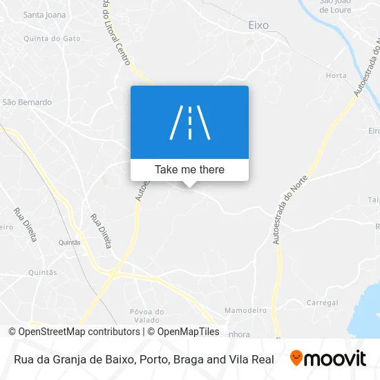 Rua da Granja de Baixo map