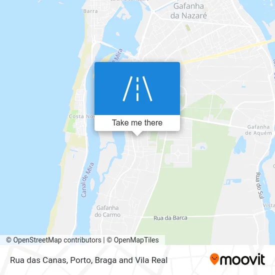 Rua das Canas map