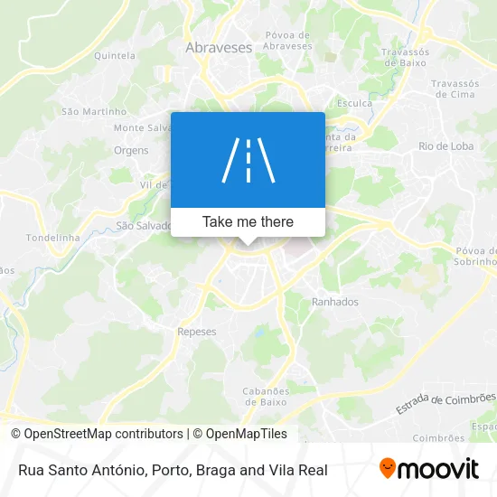 Rua Santo António map