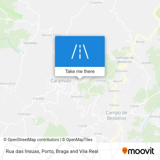 Rua das Insuas map