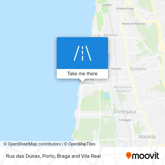 Rua das Dunas map