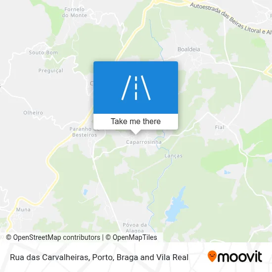 Rua das Carvalheiras map