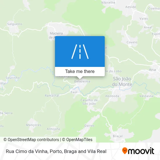 Rua Cimo da Vinha map