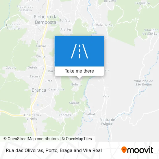 Rua das Oliveiras map