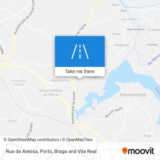 Rua da Areosa map