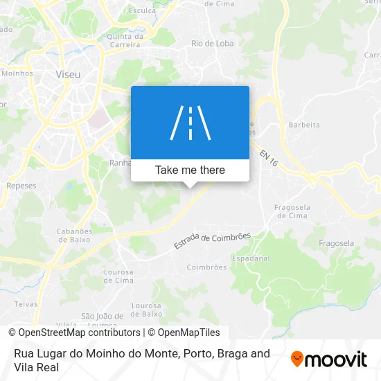 Rua Lugar do Moinho do Monte map