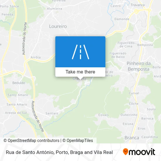 Rua de Santo António map