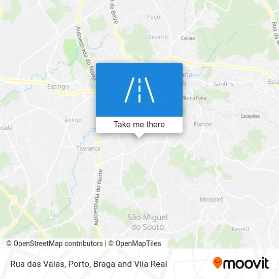 Rua das Valas map