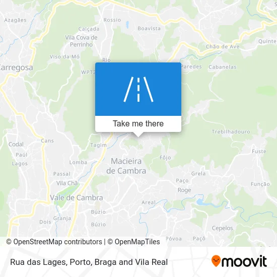 Rua das Lages map