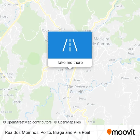 Rua dos Moínhos map
