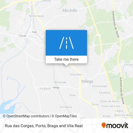 Rua das Corgas map