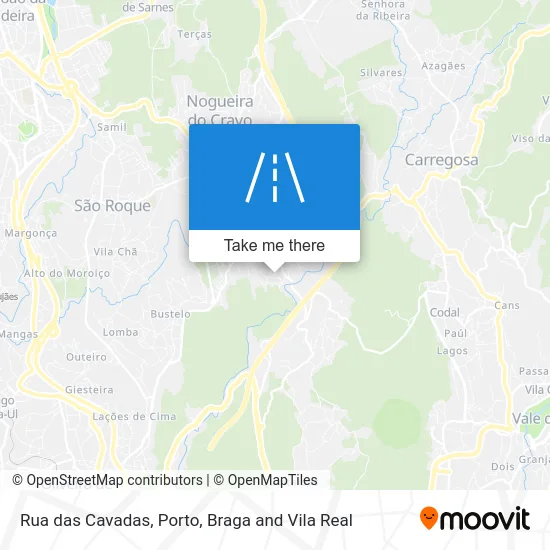 Rua das Cavadas map