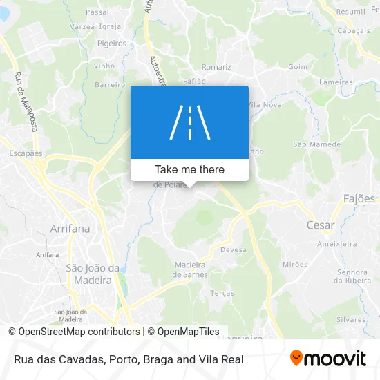 Rua das Cavadas map