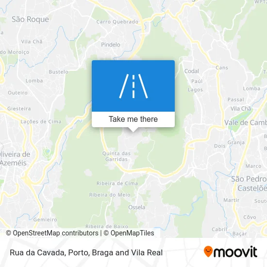 Rua da Cavada map