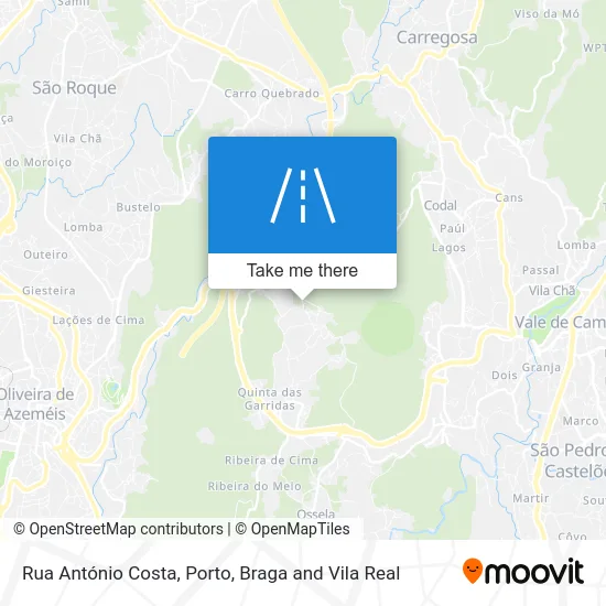 Rua António Costa map