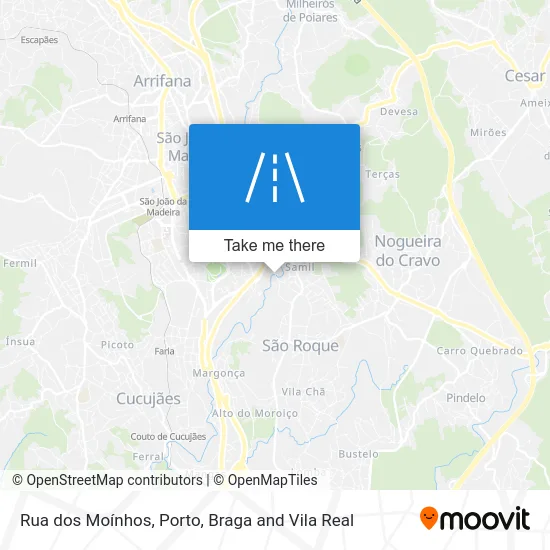 Rua dos Moínhos map