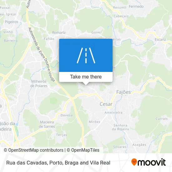 Rua das Cavadas map