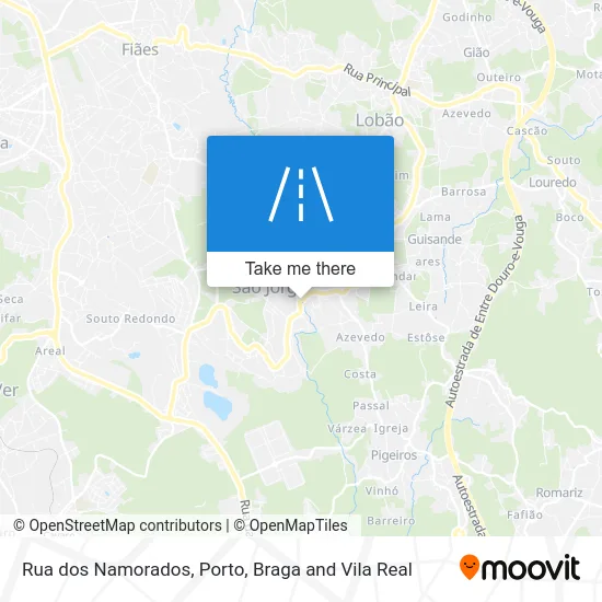 Rua dos Namorados map