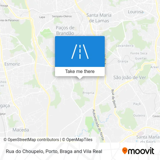 Rua do Choupelo map