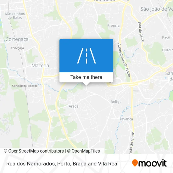 Rua dos Namorados map