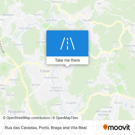 Rua das Cavadas map