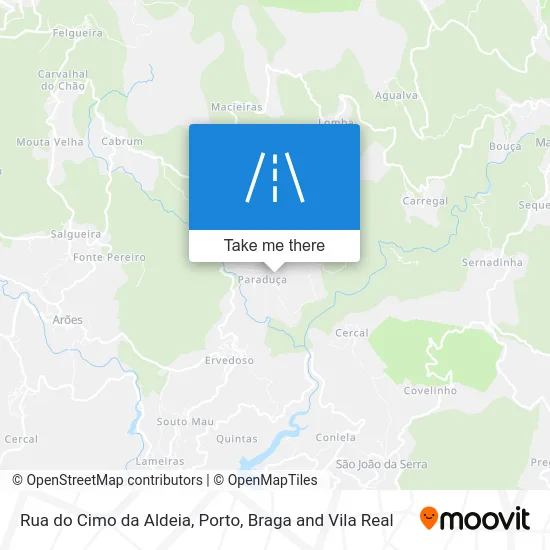Rua do Cimo da Aldeia map