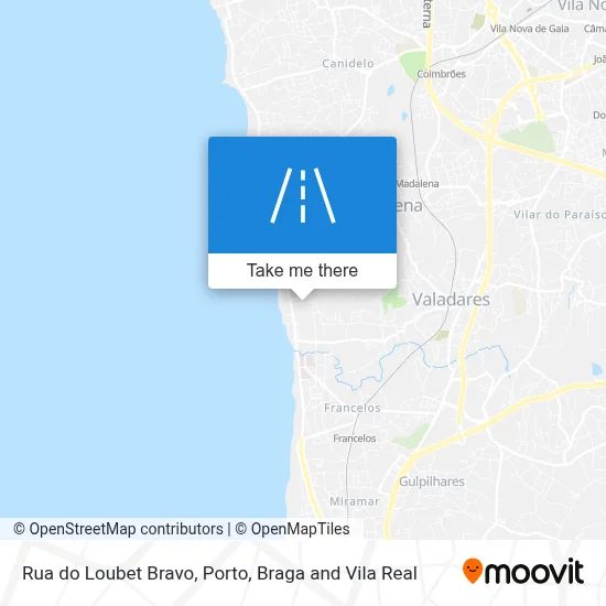 Rua do Loubet Bravo map