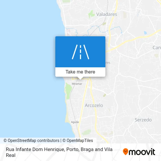 Rua Infante Dom Henrique map