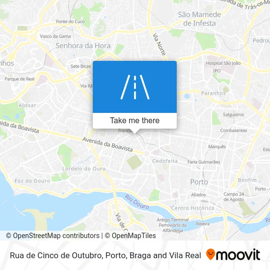Rua de Cinco de Outubro map