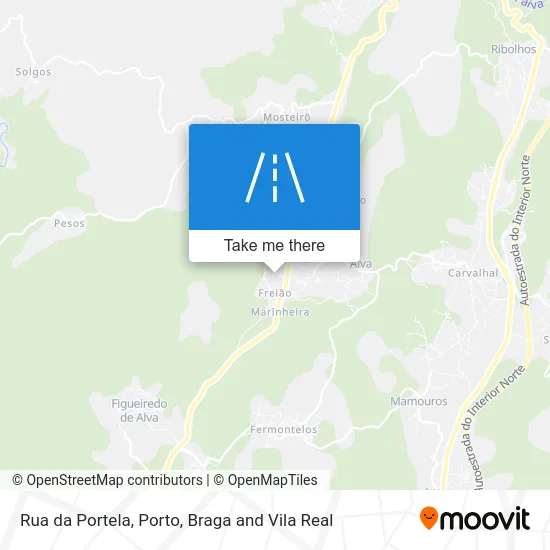 Rua da Portela map
