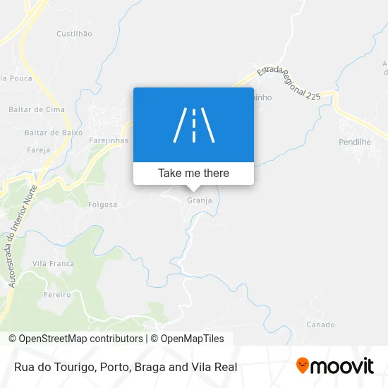Rua do Tourigo map
