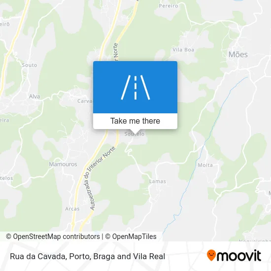 Rua da Cavada map