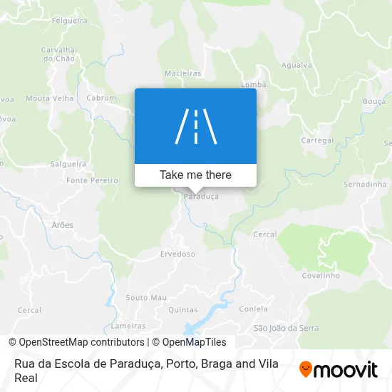 Rua da Escola de Paraduça map
