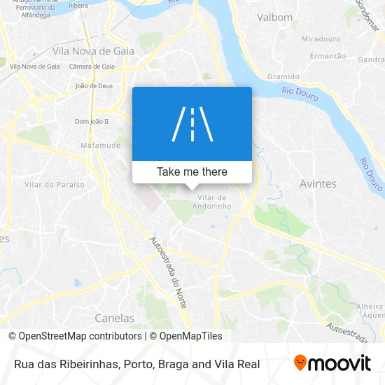 Rua das Ribeirinhas map