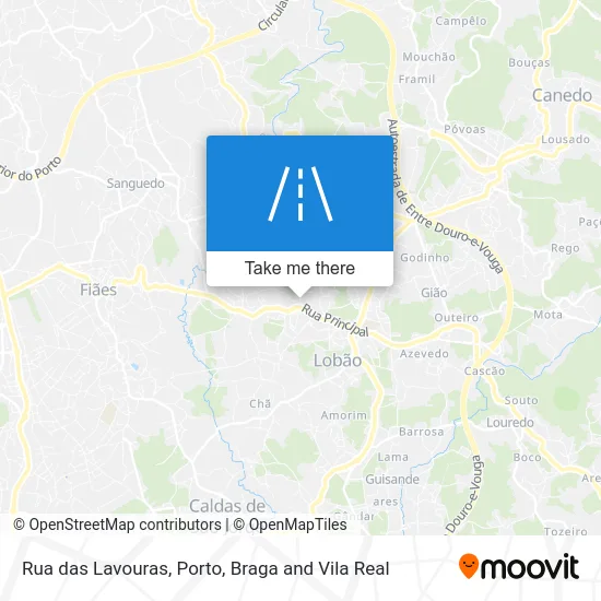 Rua das Lavouras map