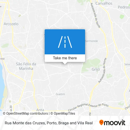 Rua Monte das Cruzes map