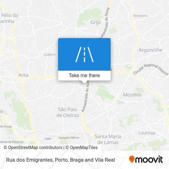 Rua dos Emigrantes map