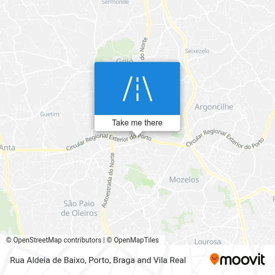 Rua Aldeia de Baixo map