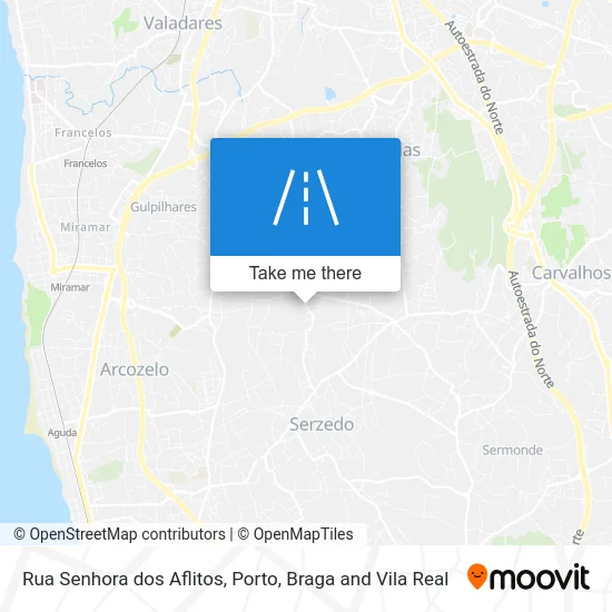 Rua Senhora dos Aflitos map