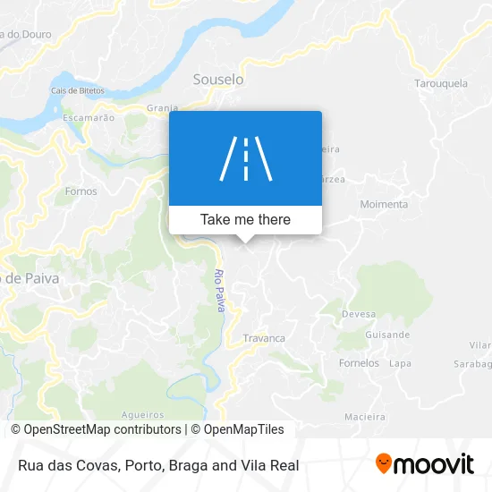 Rua das Covas map