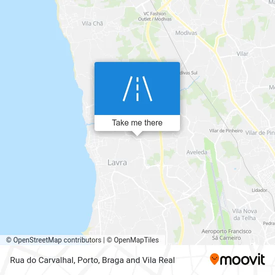 Rua do Carvalhal map