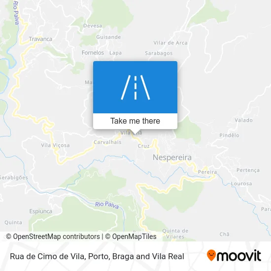 Rua de Cimo de Vila map
