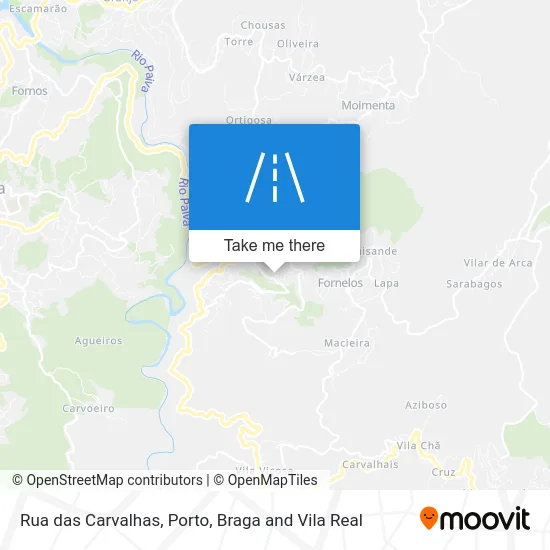 Rua das Carvalhas map