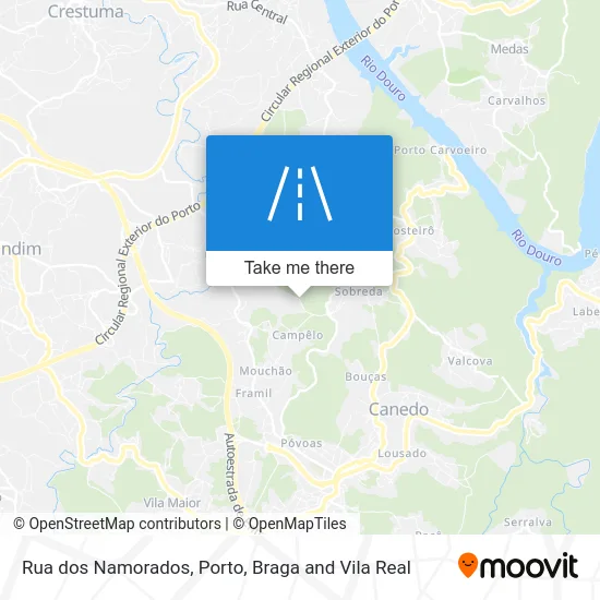Rua dos Namorados map