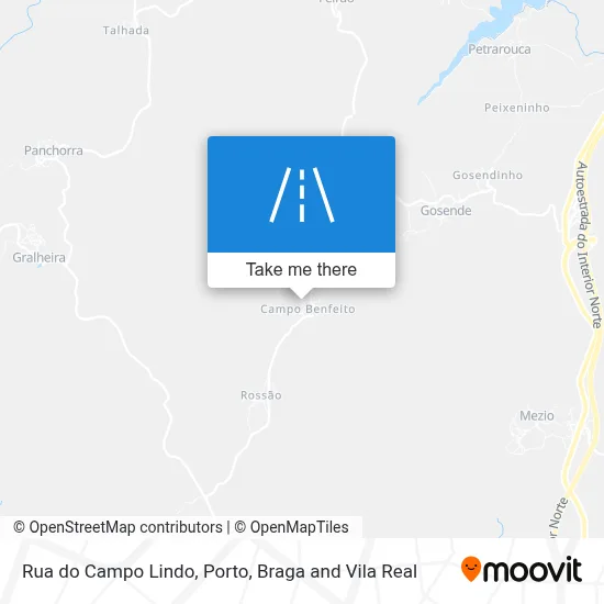 Rua do Campo Lindo map