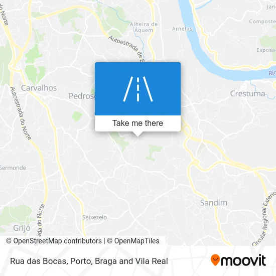 Rua das Bocas map