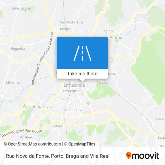 Rua Nova da Fonte map