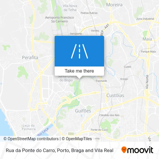 Rua da Ponte do Carro map