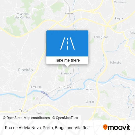 Rua de Aldeia Nova map