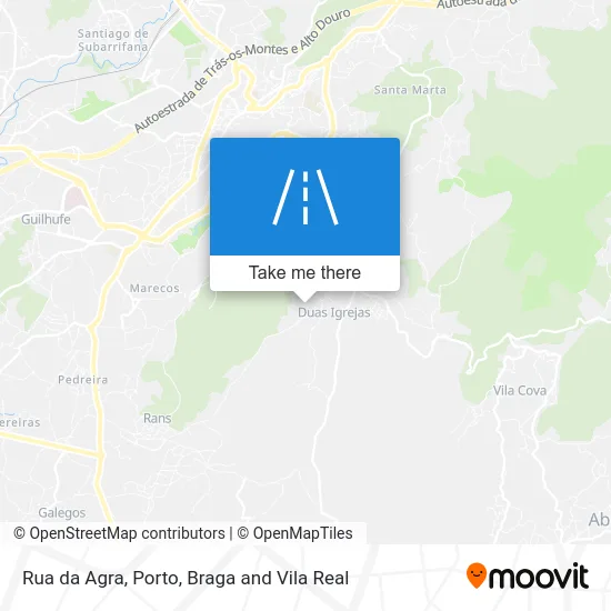 Rua da Agra mapa